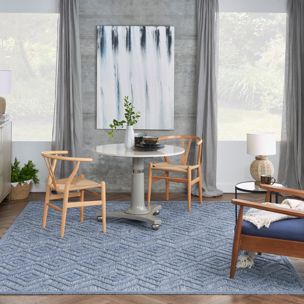 Nourison Versatile 8' x 10' Denim Blue Modern Area Rug