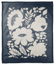 Indigo Flower Print 50x60 Coral Fleece Blanket
