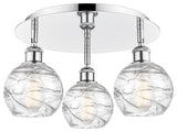 Athens Deco Swirl 3 17.625" Flush Mount Polished Chrome