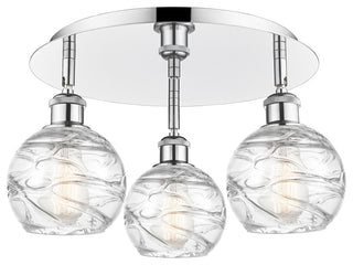 Athens Deco Swirl 3 17.625" Flush Mount Polished Chrome