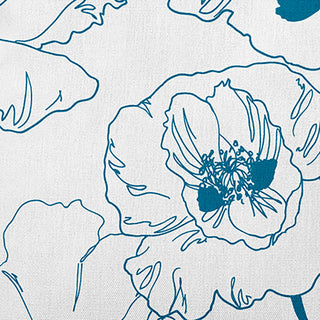 Popping Poppies Decorative Throw Pillow, Teal, 26"x 26"