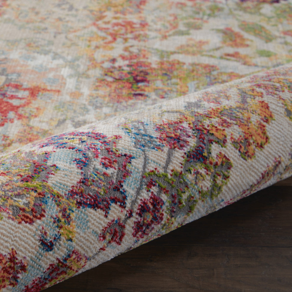 Nourison Ankara Global 4' x 6' Ivory Orange Vintage Indoor Rug