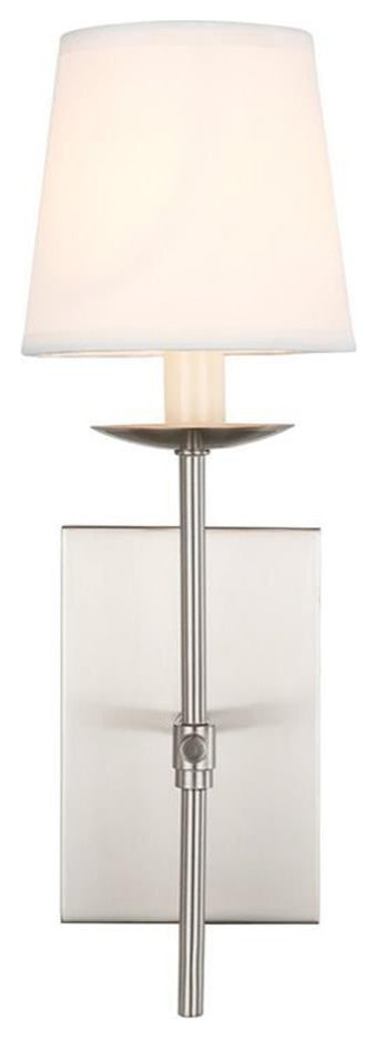 Living District Eclipse 1-Light Metal Wall Sconce in Burnished Nickel/White