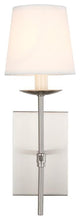 Living District Eclipse 1-Light Metal Wall Sconce in Burnished Nickel/White