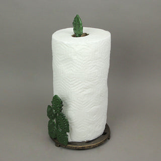 Cast Iron Monstera Leaf Paper Towel Holder Countertop Beach Themed Kitchen Deco