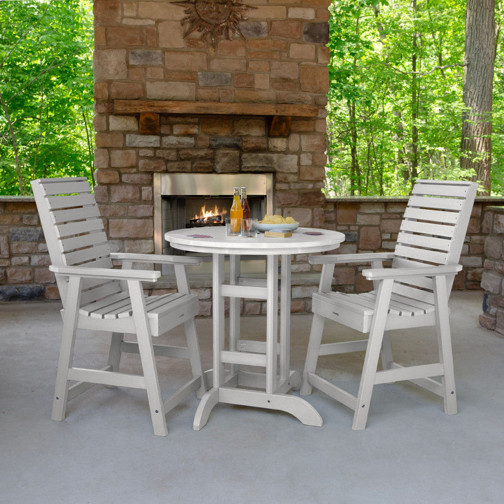 Weatherly 3-Piece Counter-Height Dining Set, White