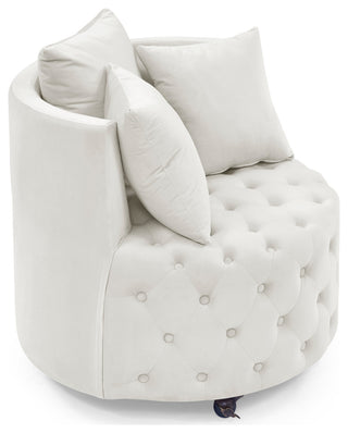 Gewnee Velvet Upholstered Swivel Chair
