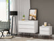 Rockefeller Dresser and Nightstand, 2-Piece Set, White
