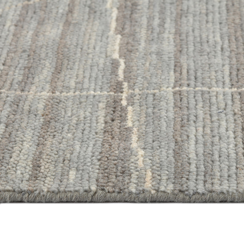 Anna Maneux Area Rug, Gray, 9' x 12', Geometric