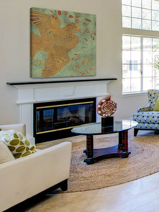 "Golden Bird II" Painting Print on Wrapped Canvas