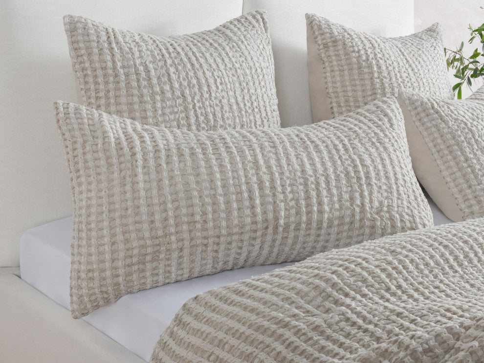 Claire Linen Shams by Kosas Home, Natural, King Sham