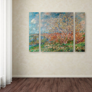 Claude Monet 'Spring 1880' Multi Panel Art Set,, 32"x24"