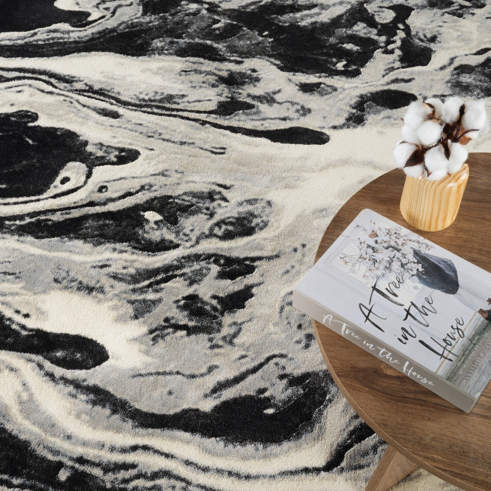 Finch Black/Gray Rug, Black, 12'2"x15'1"