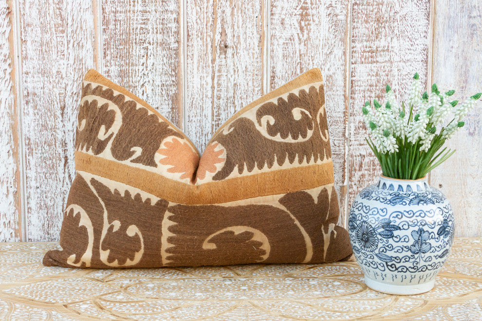 Kyna Thuja Suzani Lumbar Pillow