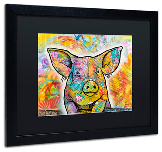 Dean Russo 'The Pig' Art, Black Frame, Black Mat, 20x16