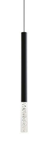 Novo Tall - Bubble Diffuser - Acrylic Single Pendant - Matte Black Socket