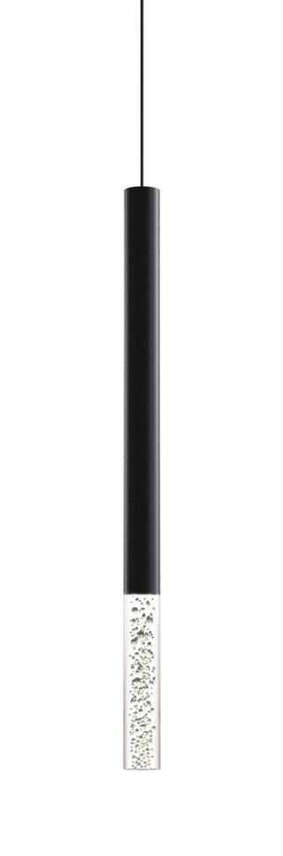 Novo Tall - Bubble Diffuser - Acrylic Single Pendant - Matte Black Socket