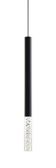 Novo Tall - Bubble Diffuser - Acrylic Single Pendant - Matte Black Socket