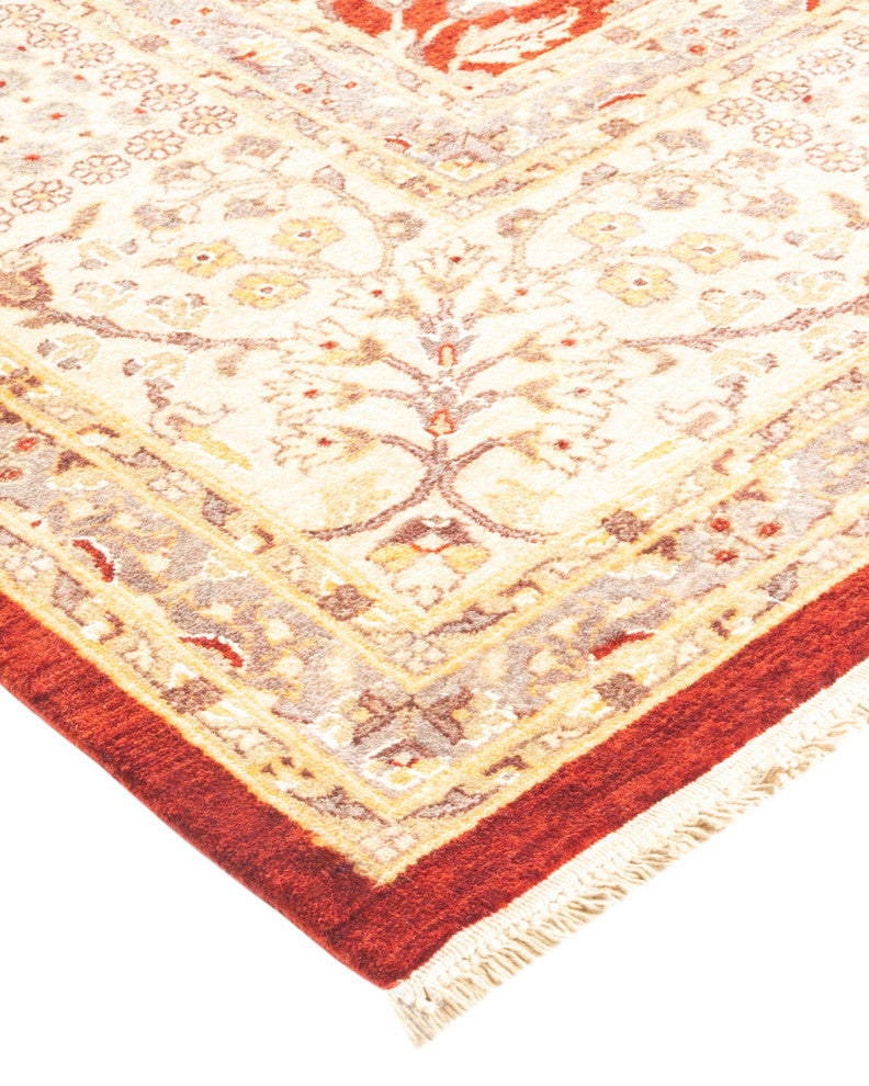 Mogul, One-of-a-Kind Hand-Knotted Area Rug Orange, 8'1"x10'1"