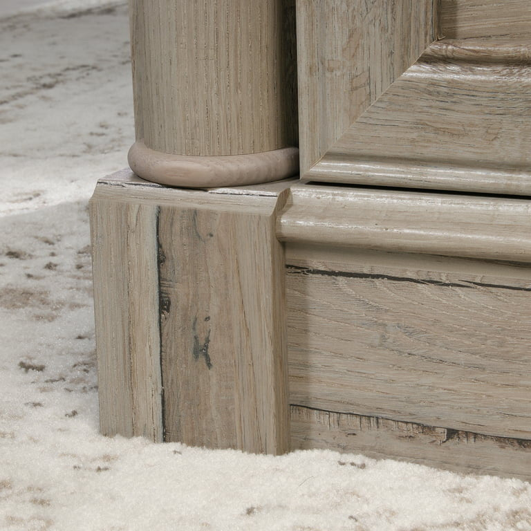 Classic Rustic Desk, Ample Storage Space & Worktop With Grommets, Split Oak