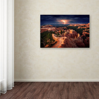 Stefan Mitterwallner 'Lightning Over Bryce Canyon' Canvas Art, 22x32