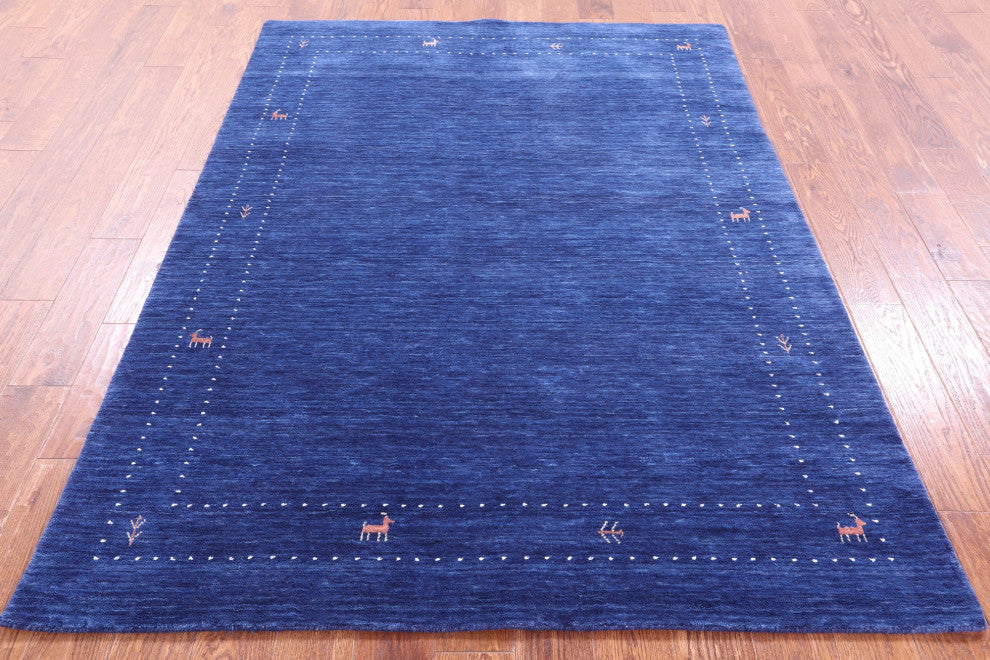 5' 0" X 7' 0" Persian Gabbeh Handmade Rug - Q15268
