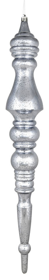 Vickerman N190987D 20" Pewter Mercury Finial, Pack of 2