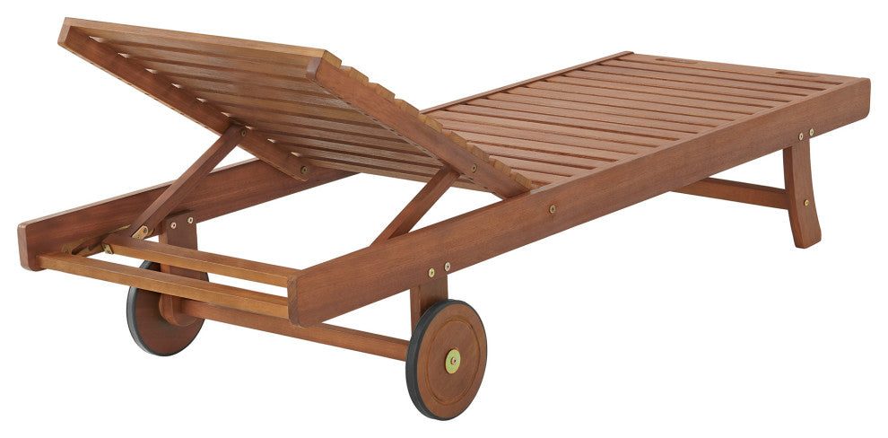 Caspian Eucalyptus Wood Outdoor Lounge Chair