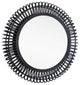 Reina 31" Black Bamboo Round Wall Mirror