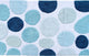 Anti-Skid Machine Washable Cotton Pebble Stones Bath Rug, Blue, 50" X 30"