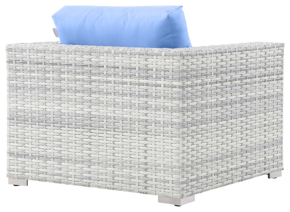 Convene 4-Piece Outdoor Patio Set - Light Gray Light Blue