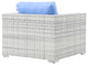 Convene 4-Piece Outdoor Patio Set - Light Gray Light Blue