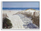 Fenced Pathway to Beach Summer Nautical Painting, 14 x 11