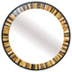 Benzara BM285530 32" Accent Wall Mirror, Round Metal Frame