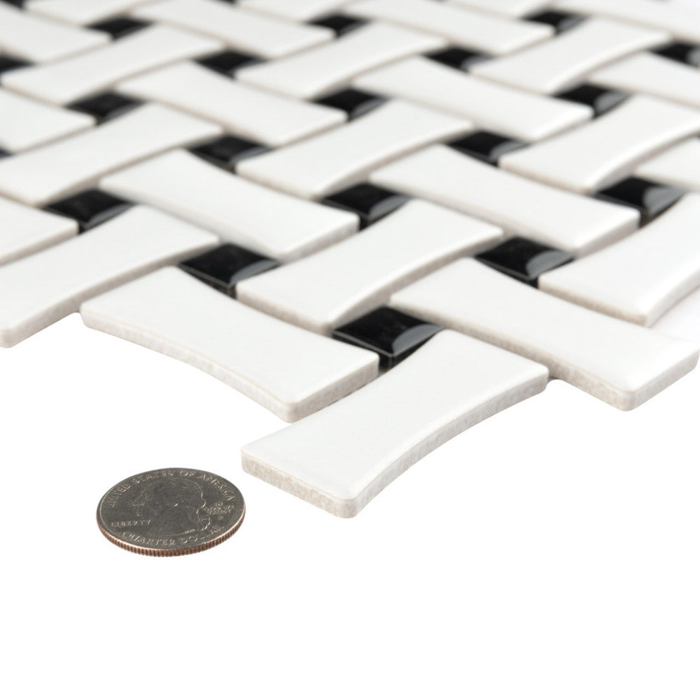 Metro Dog Bone Basketweave Porcelain Floor and Wall Tile (7.1 sqft./case)