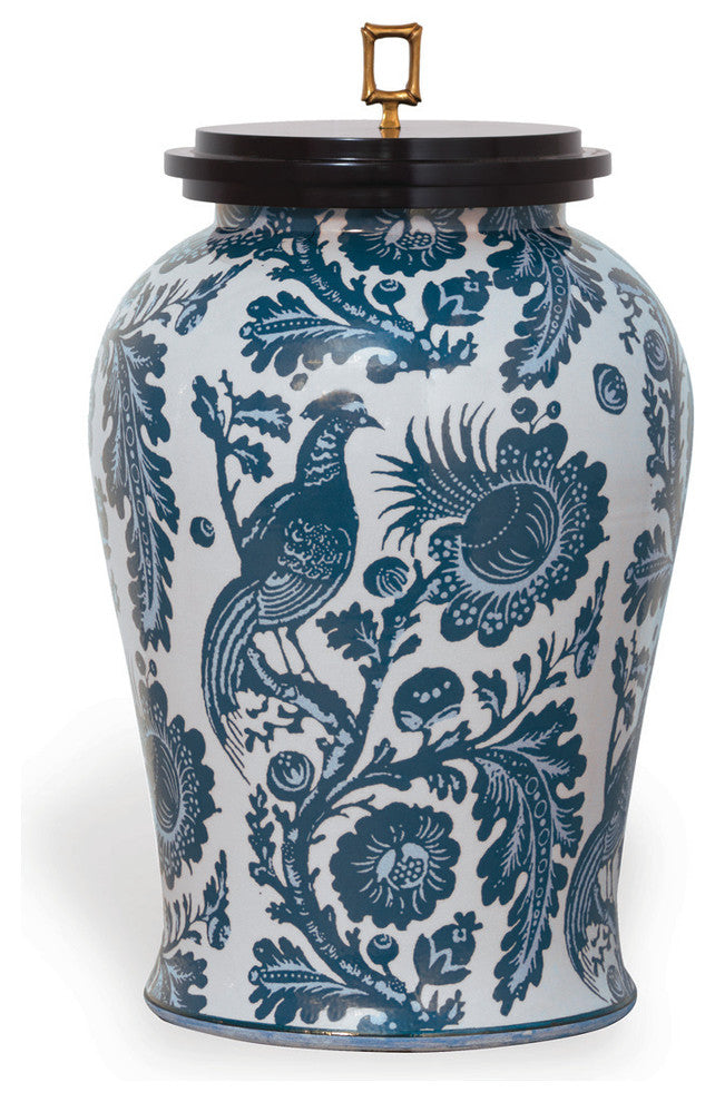 Arcadia Jar, Coral, Indigo