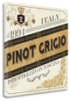 "Wine Labels IV" By Pela Studio, Giclee Print on Gallery Wrap Canvas