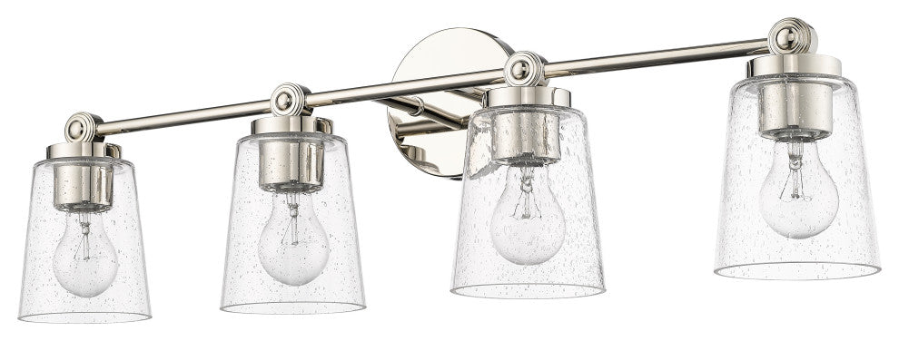 4 Light 30.5 in. Polished Nickel Vanity Light