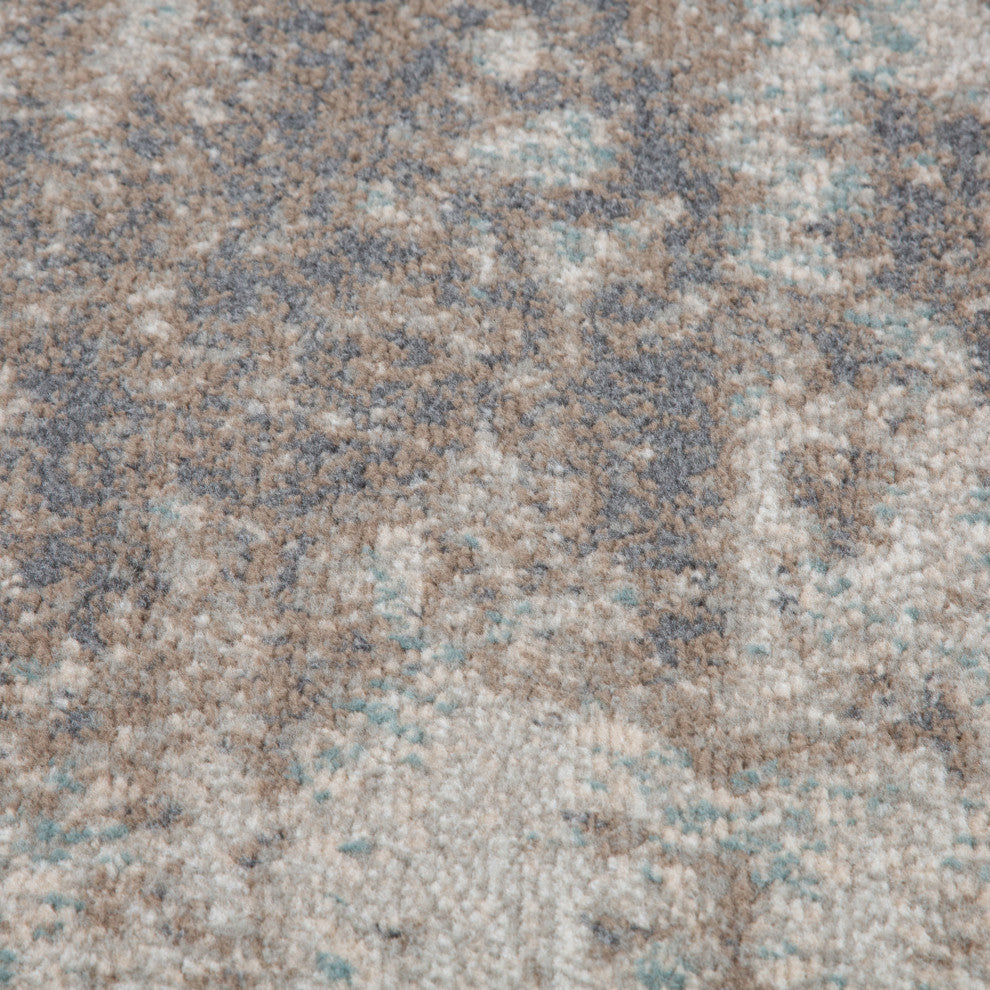 Alpine Amira Area Rug, Gray, 7'10" x 7'10"R, Abstract