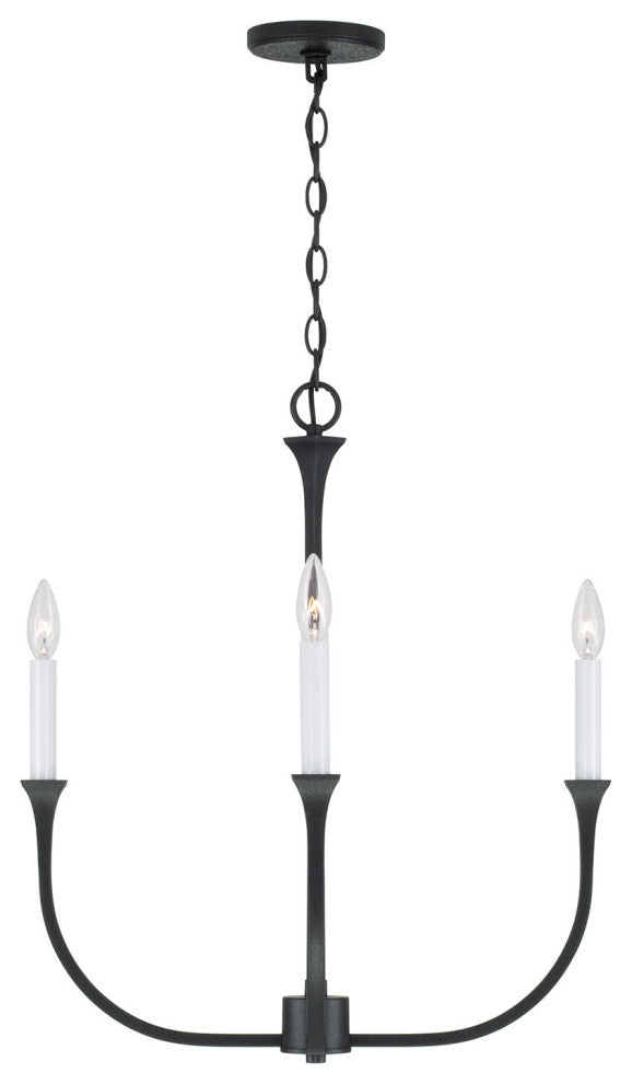 Capital Lighting 452341 Decklan 4 Light 21"W Taper Candle Style - Black Iron