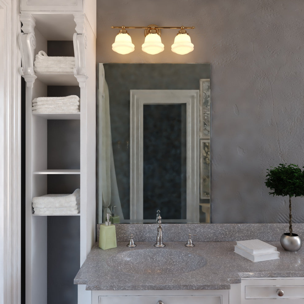 Vaxcel Lighting W0453 Huntley 3 Light 24"W Vanity Light - Natural Brass