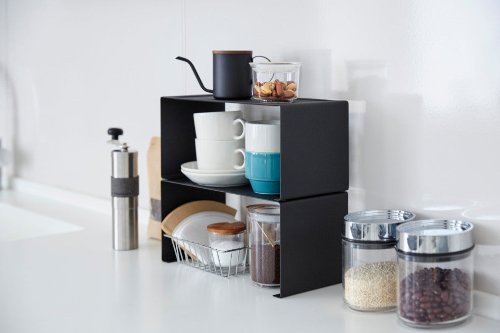 Tower Stackable Kitchen Rack Black