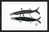 "Barracuda Twins" Framed Painting Print, 36"x24"