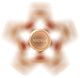 Rose Gold Plated Hanging Christmas Tree Star Spinner Ornament