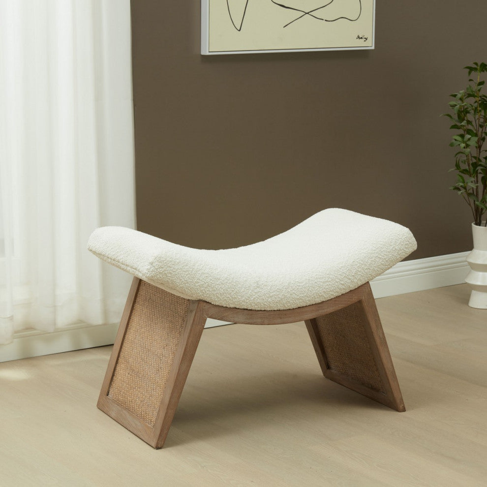 Safavieh Couture Effie Boucle Ottoman