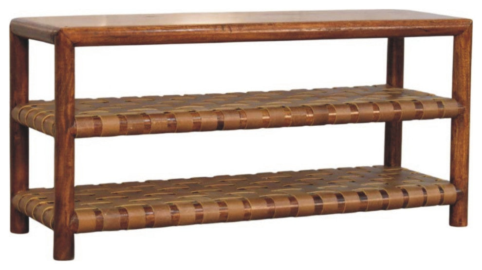 Shoe Rack Regency Woven Chestnut 2 slot Artisan Furniture
