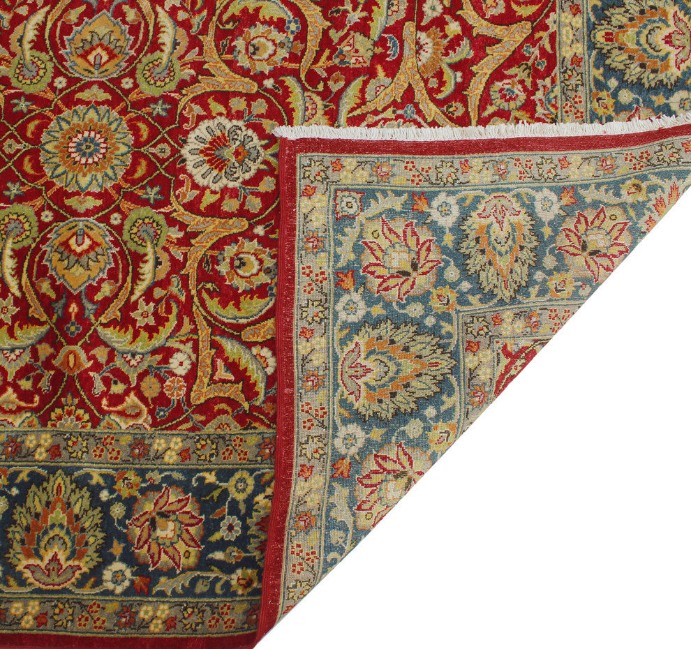 Turkish-Knotted Ankara Subhan Red Rug, 6'2x9'5
