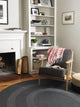 Colonial Mills Graywood GW43 Charcoal Bordered Area Rug, 12' Round