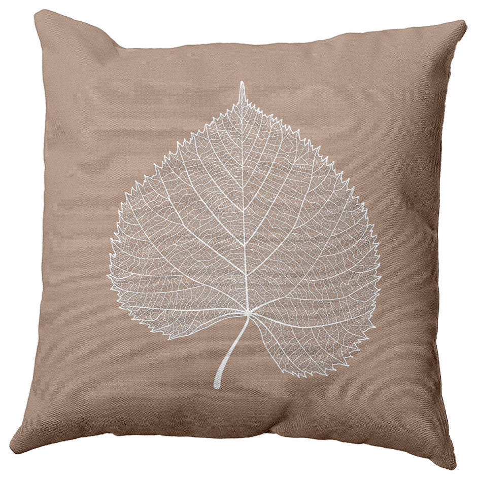 Leaf Study Accent Pillow, Mauve, 26"x26"