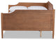 Lachlan Classic Farmhouse Wood Full Daybed, Walnut Brown, No Trundle
